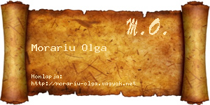 Morariu Olga névjegykártya
